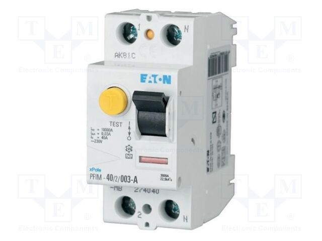 RCD breaker; Inom: 63A; Ires: 300mA; Max surge current: 250A; 400V