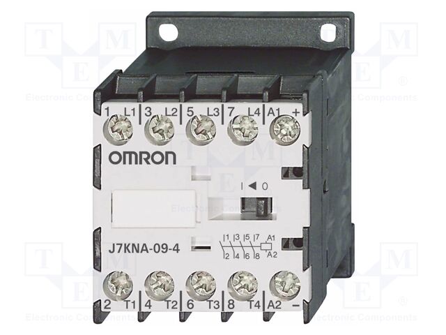 Contactor: 4-pole; NO x4; 24VDC; 9A; for DIN rail mounting; J7KNA