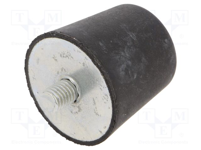 Vibroisolation foot; Ø: 38mm; Shore hardness: 40±5; 840N; 96N/mm