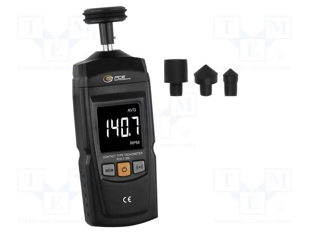 Tachometer; LCD 1,8"; 0,5÷19999rpm (mechanical method); IP20