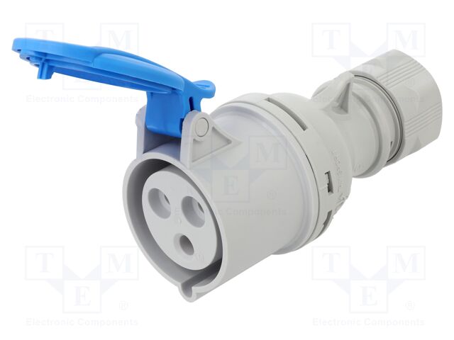 Connector: AC supply 3-phase; plug; female; 32A; 230VAC; IEC 60309
