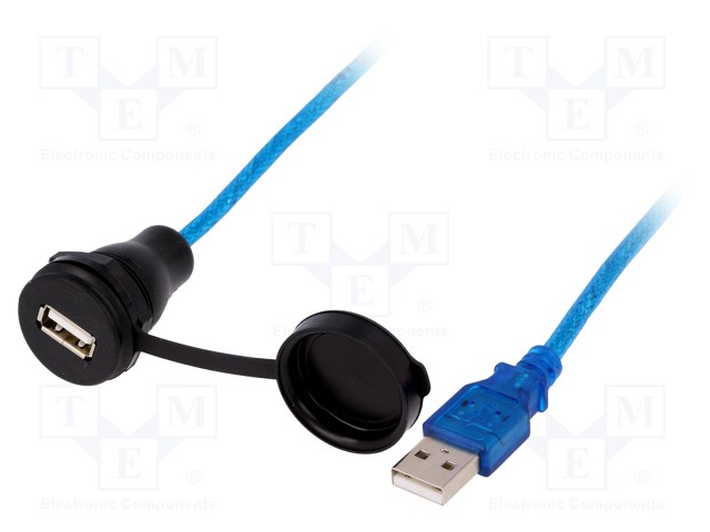 Adapter cable; USB A socket,USB A plug; 1310; USB 2.0; IP67; 0.5m