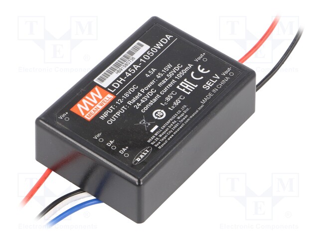 Converter: DC/DC; 45.15W; Uin: 9÷18V; Uout: 24÷43VDC; Iin: 4.2A; 138g