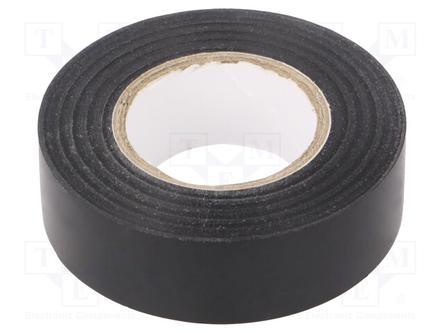 Tape: electrical insulating; W: 19mm; L: 20m; Thk: 0.13mm; black
