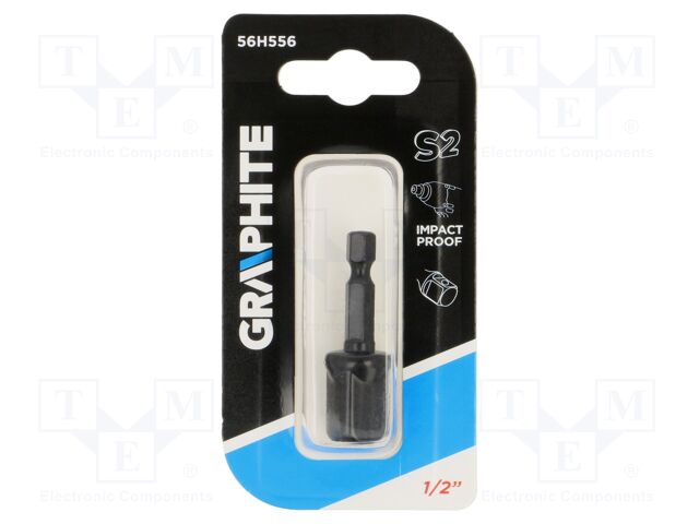 Adapter; Mounting: hexagon 1/4"/ square 1/2"; impact