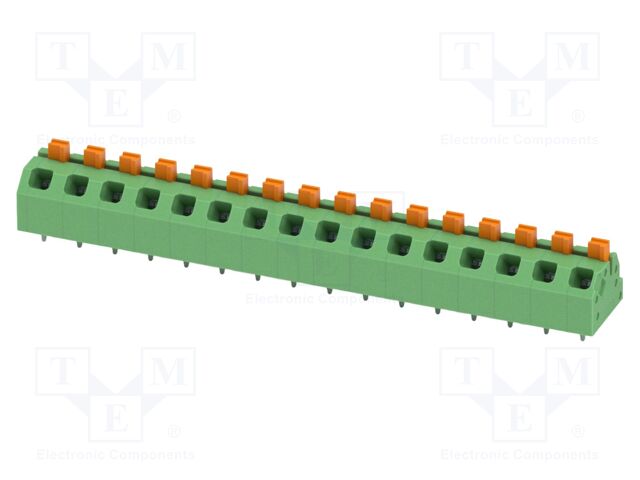 Connector: PCB terminal block; terminal; SPTAF 1; 16A; 320V; green