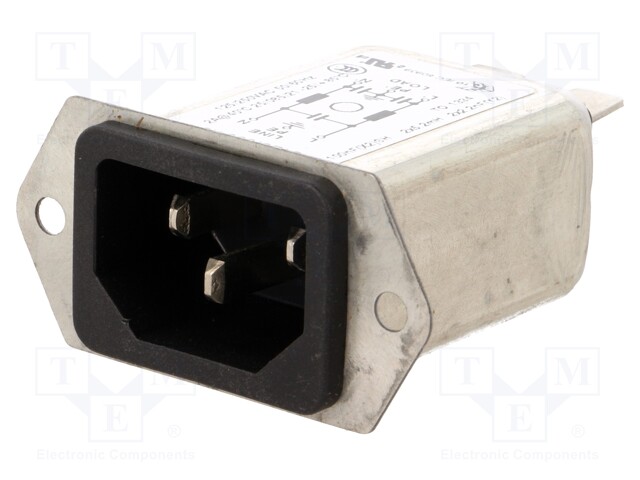 Connector: AC supply; socket; male; 2A; 250VAC; IEC 60320; -25÷85°C