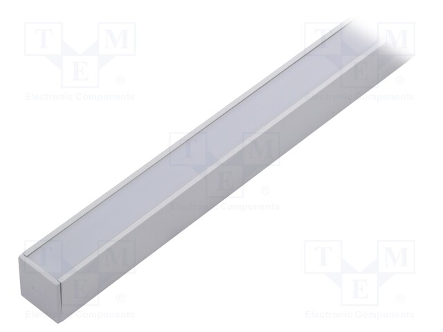 Profiles for LED modules; white; surface; natural; L: 1m; anodized