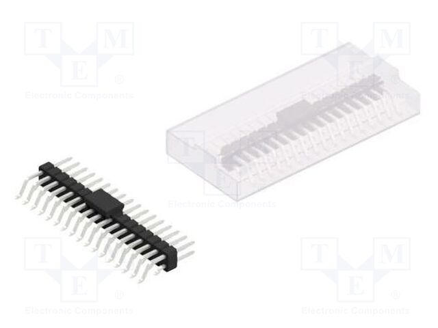 Connector: pin strips; pin header; male; PIN: 34; 2.54mm; SMT; 2x17