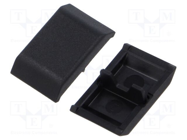 Stopper; for angle bracket; 18mm; PA; black