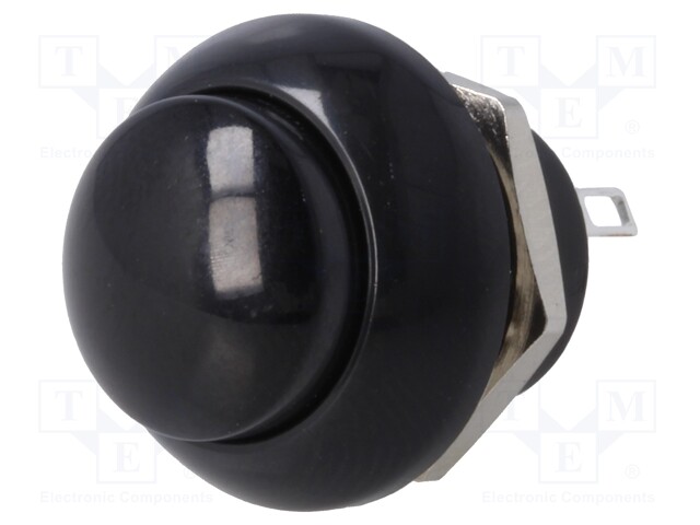 Switch: push-button; Pos: 2; SPST-NO; 5A/32VDC; black; Illumin: none