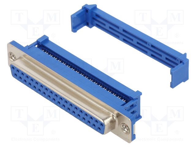D-Sub; PIN: 37; plug; female; IDC; for ribbon cable; UNC4-40; 1.27mm