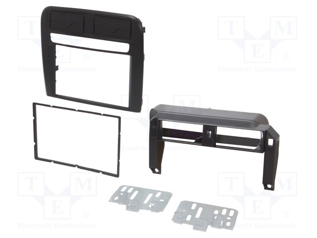 Radio frame; Fiat; 2 DIN; black