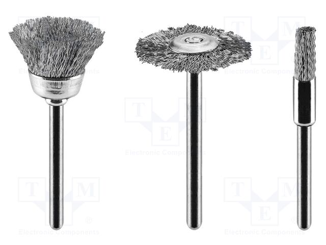 Tool accessories: brush; steel; 3pcs.