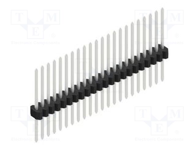 Connector: pin strips; pin header; male; PIN: 22; 1.27mm; THT; 1x22
