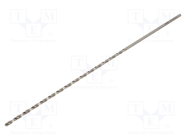 Drill bit; for metal; Ø: 3mm; L: 240mm; high speed steel