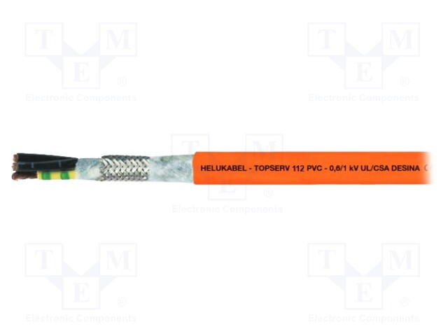 Wire; TOPSERV®112; stranded; Cu; 4G16mm2 + (2x1,5)mm2; PVC; orange