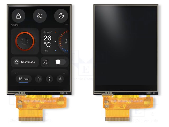 Display: TFT; 3.2"; 240x320; Illumin: LED; 55.04x77.7mm; RGB