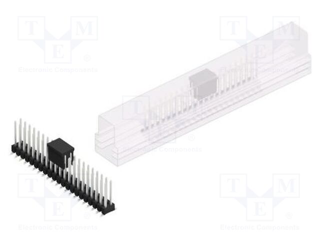Connector: pin strips; pin header; male; PIN: 42; 2.54mm; SMT; 2x21