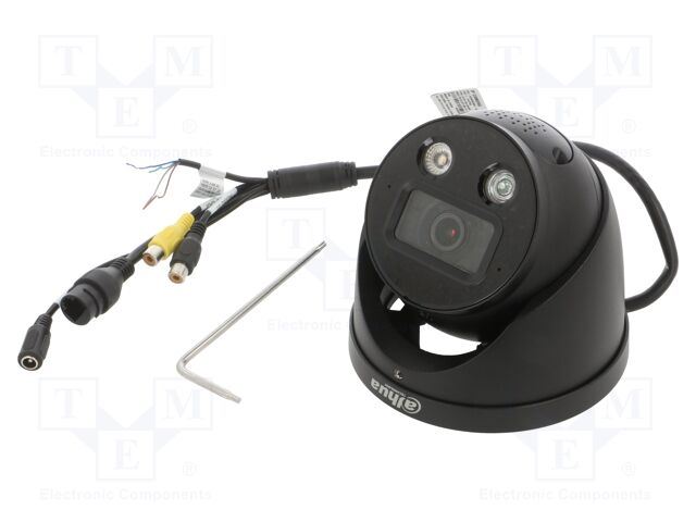 IP CCTV camera; twistable; 5Mpx; Dim: Ø122x110.9mm; IP67; black