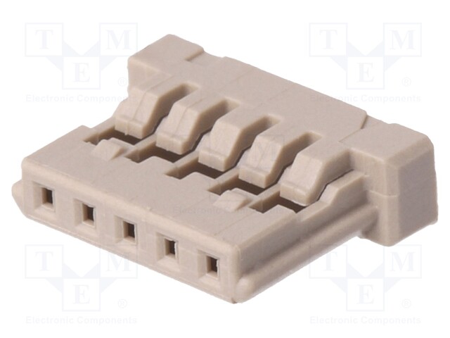 Plug; wire-board; female; DF14; 1.25mm; PIN: 5; w/o contacts
