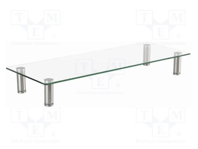 Monitor stand; 20kg; plastic,steel,glass; 580x210x90mm