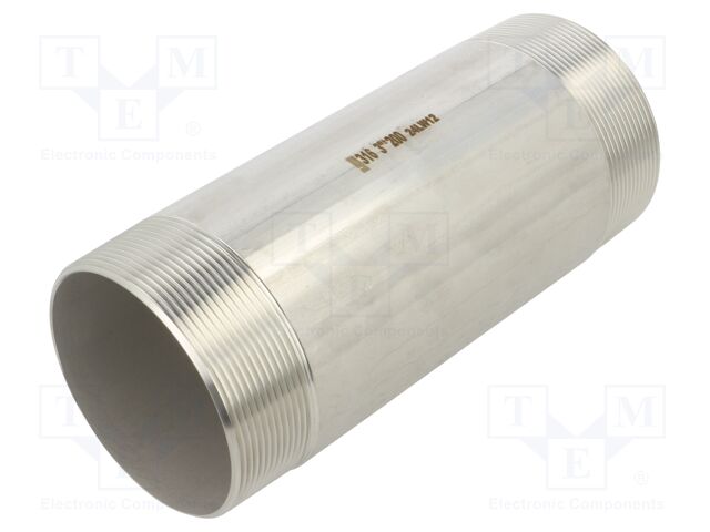 Splice terminal: connector pipe; stainless steel AISI 316L