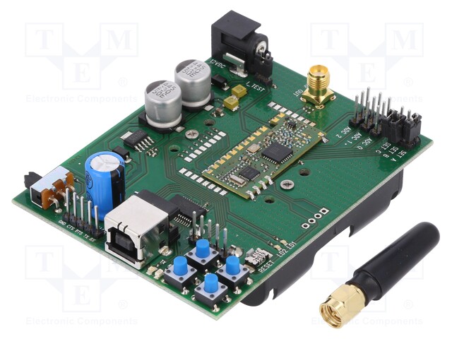 Dev.kit: evaluation; UART; SMA,USB B,supply; FM transceiver; 6VDC