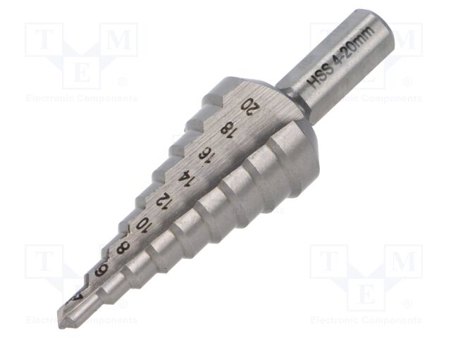 Drill bit; step,conical,multistep; Ø: 4÷20mm