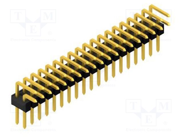 Connector: pin strips; pin header; male; PIN: 38; 2.54mm; THT; 2x19