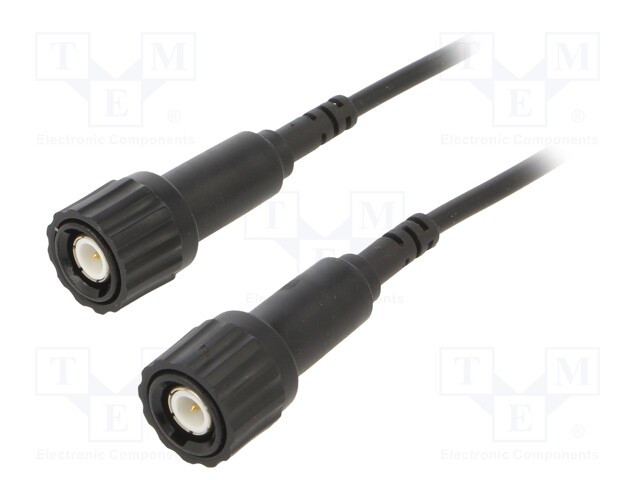 Test lead; 3A; BNC plug,both sides; Len: 1m; black; Z: 50Ω
