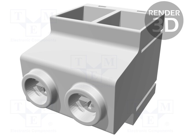 PCB terminal block; angled 90°; 15mm; ways: 2; on PCBs; 0.5÷35mm2