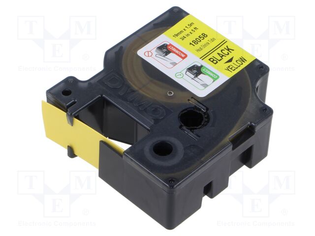 Heat shrink markers; 1.5m; yellow; Character colour: black; RHINO