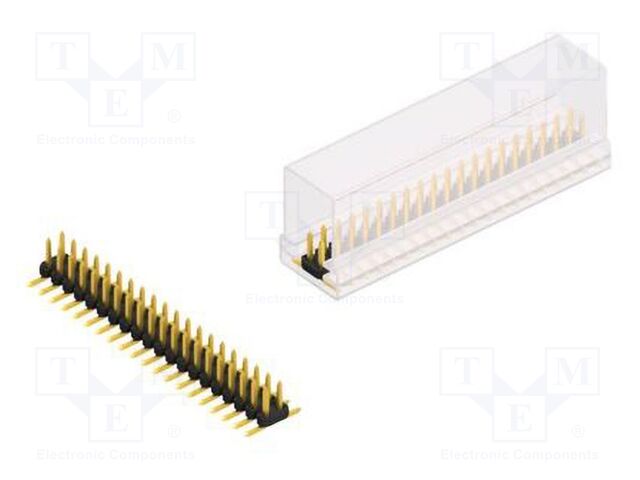 Connector: pin strips; pin header; male; PIN: 40; 2mm; SMT; 2x20