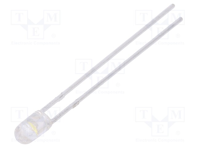 LED; 3mm; white cold; 5000÷8500mcd; 30°; Front: convex; 11000(typ)K