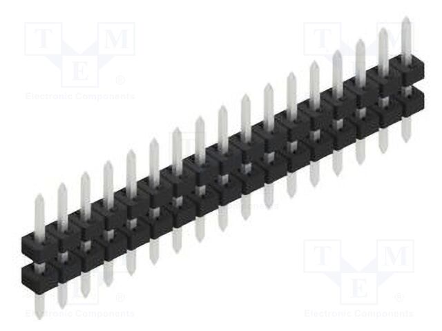 Connector: pin strips; pin header; male; PIN: 17; 2mm; THT; 1x17