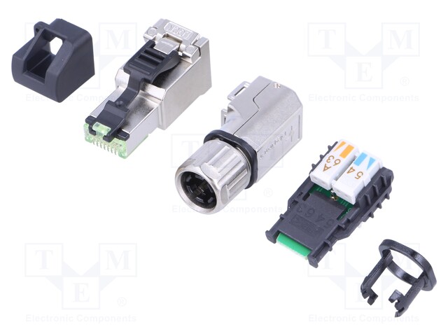 Plug; RJ45; PIN: 8; Cat: 6a; shielded,with protective cap; 5.5÷10mm