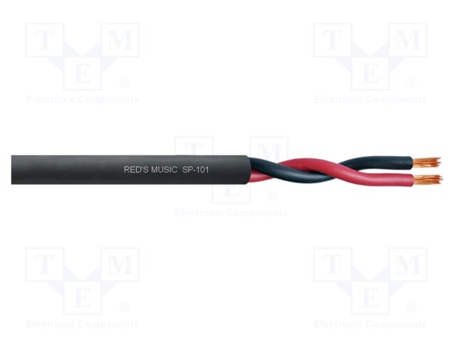 Wire: loudspeaker cable; 2x2.5mm2; stranded; Cu; black; PVC