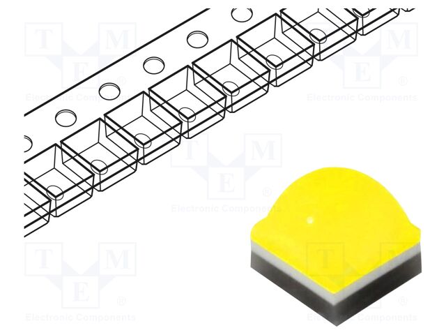 Power LED; white neutral; 130°; 350mA; Pmax: 4W; 140÷155lm; 3V; PQ2A
