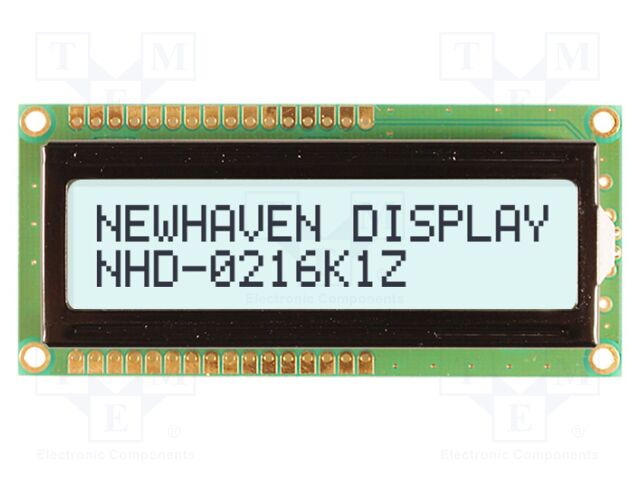 Display: LCD; FSTN Positive; 16x2; white; 80x36mm; LED; 5V