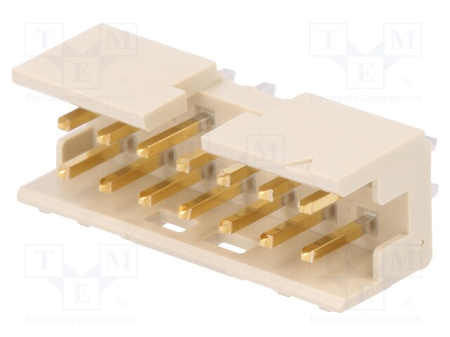 Socket; wire-board; male; Minitek; 2mm; PIN: 14; THT; on PCBs; 2A