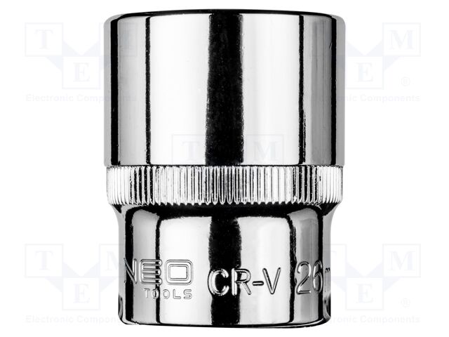 Socket; 6-angles,socket spanner; HEX 25mm; 1/2"