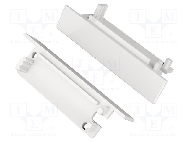 Cap for LED profiles; white; ABS; Application: FLAT8