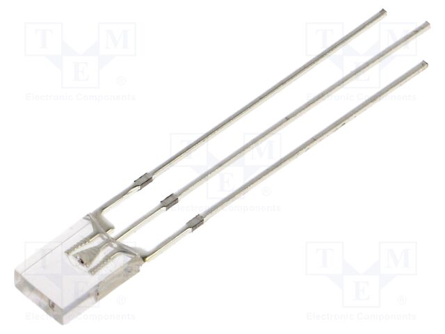 LED; red,yellow; rectangular; 2x5x7mm; bicolour; 500÷750mcd; 120°