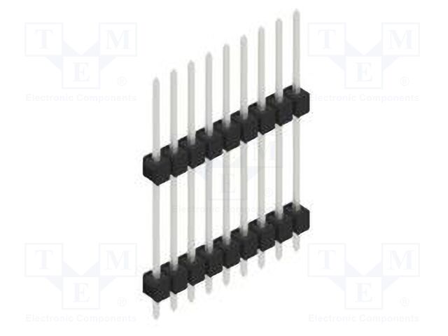 Connector: pin strips; pin header; male; PIN: 9; 2.54mm; THT; 1x9