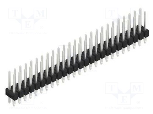 Connector: pin strips; pin header; male; PIN: 50; 2.54mm; THT; 2x25