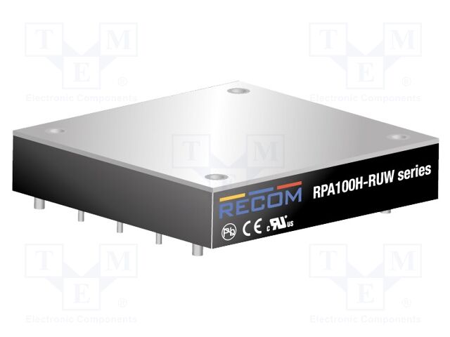 Converter: DC/DC; 100W; Uin: 16.5÷140V; Uout: 48VDC; Iout: 2.1A; 125g