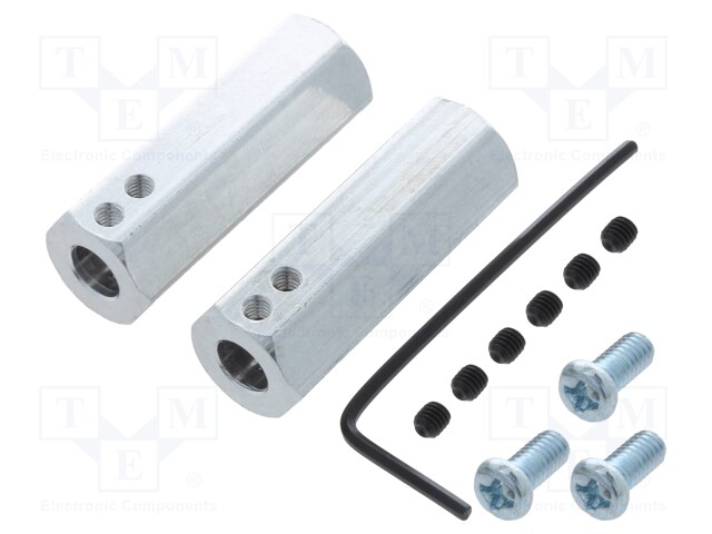 Bracket wheel; Shaft: smooth; Pcs: 2; Shaft dia: 6mm; Ø: 12mm