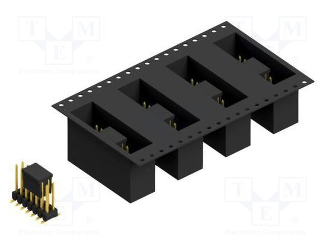 Connector: pin strips; pin header; male; PIN: 14; 2.54mm; SMT; 2x7