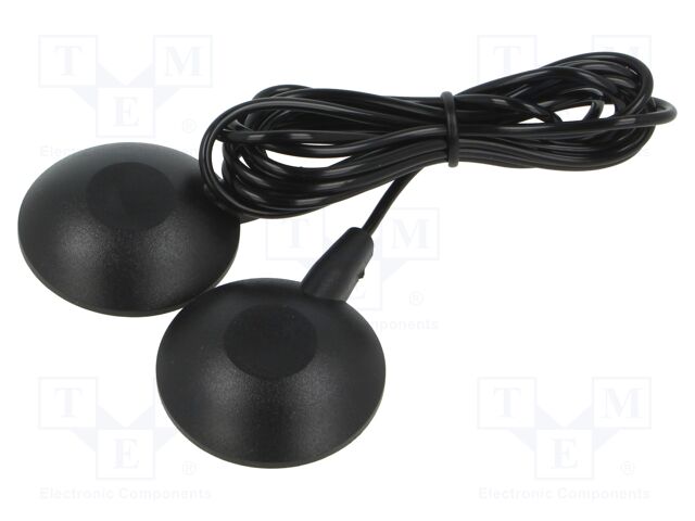 Ground cord; ESD; Features: 2 10mm female press stud; black; 1MΩ